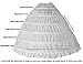 Petticoat, Women 6 Hoops Skirt Crinoline Petticoats Slips Floor Length for Bridal Gown White