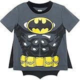 Batman Toddler Boys' T-shirt with Cape, Grey (2T)