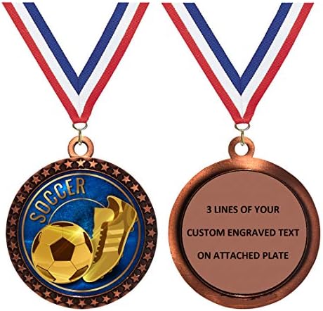 Express Medals 刻印入り 1 50パック サッカーブロンズメダル トロフィー賞 カスタマイズ可 Ld212 Eg46