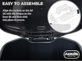 Addis Eco 50 Litre Plastic Pedal Bin All Black Recycled UK Made view 8