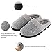 Komyufa Soft House Cotton Slippers Flat Closed Toe Lightweight Indoor Outdoor Home Shoes(XL/8.5-9 B(M) US, Grey)