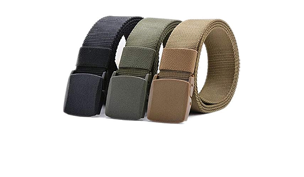 3Pack Nylon Military Tactical Men Belt 
