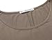 JollieLovin Women's Short Sleeve Loose Fit Flare Hem T Shirt Tunic Top (Khaki, XL (1X))