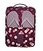 iSuperb® Shoe Bag Waterproof Travel Bag Shoe Toe Organizer Case Holder 3 Pairs of Shoes (Wine with Floral Pattern)