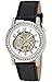 Akribos XXIV Women's AKR475BK Open Heart Skeleton Automatic Dress Watch