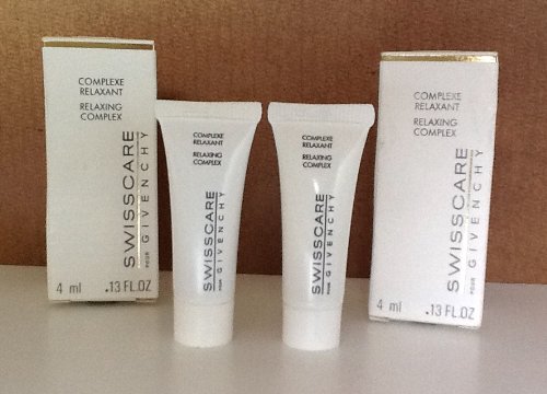 Two Givenchy SwissCare Relaxing Complex Sample Size Serum/Gel Moisturizers, .13 Fl Oz Each, Total of .26 Fl Oz, Great for Travel, Boxed items