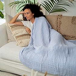 Comfy Cubs Muslin Blanket for Adults, Extra Large