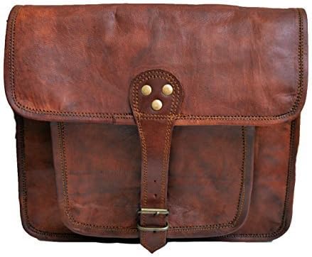 11" Genuine Leather Messenger Bag Ipad Case Tablet Satchel Man Purse Murse