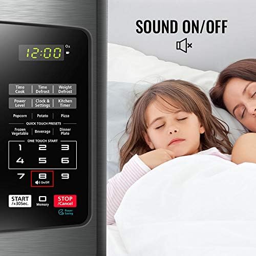 Toshiba EM925A5A-BS Microwave Oven with Sound On/Off ECO Mode and LED