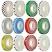 JACK CHLOE Ribbon for Christmas, 72Yards 3/8'' Grosgrain Satin Fabric Ribbons for Crafts Decoration Holiday Season Box Gift Wrapping, 12 Rolls Christmas Ribbons for Craft