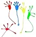 Joyin Toy 80 Pieces Vinyl Stretchy Sticky Including 16 Large Sticky Hands (2.75 Inches), 16 Wall Climbing Men, 16 Sticky Hammers, 16 Sticky Snakes and 16 Stretchy Flying Frogs.