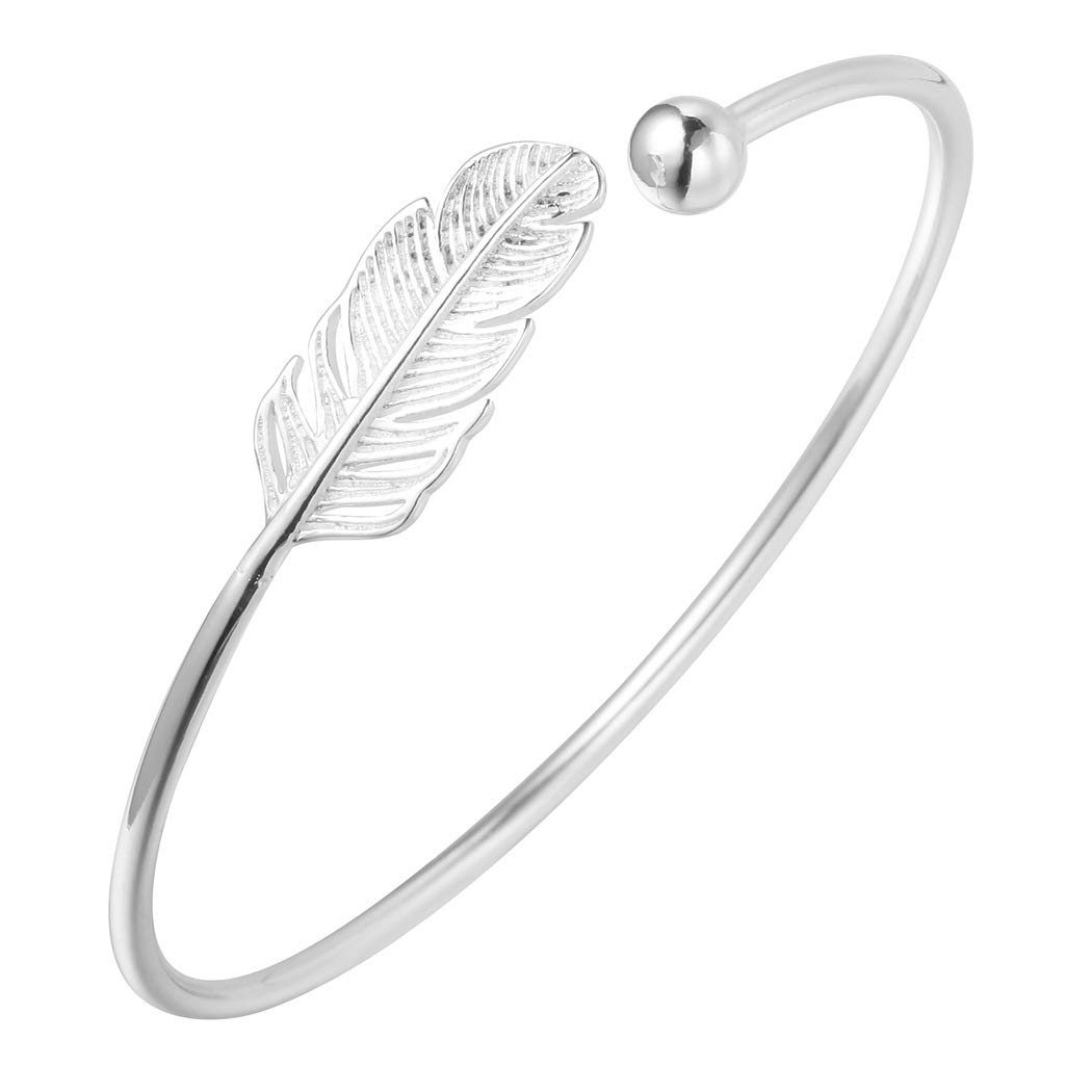 Chereda Beautiful Fashion 925 Sterling Silver Leaf Bracelet for Girls and Women