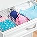 iDesign Linus Plastic Dresser and Vanity Organizer, Storage Bin for Bathroom, Bedroom, Office, Craft Room, Fridge, Freezer, Pantry, 12