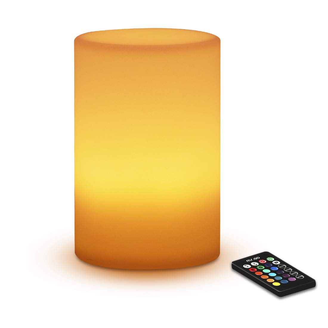 Mr.Go LED Light Color Changing Mood Light Table Lamp with Remote, 16 RGB Lighting Colors with Dimmable Brightness, Rechargeable Battery Powered Ambient Light for Home Decoration & Lighting