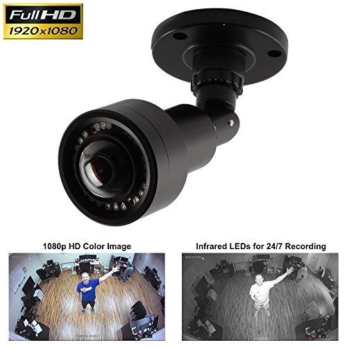 CCTV Camera Pros AHD-BL25 Wide Angle Security Camera, 180 Degree, 1080p HD TVI AHD CVI CCTV, IR, BNC