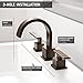 Delta Vero 2-Handle Widespread Bathroom Faucet with Metal Drain Assembly, Venetian Bronze 3553LF-RB