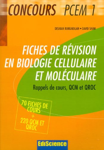 Fiches de révision en biologie cellulaire et moléculaire