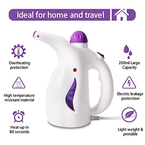 COSVI Portable Powerful Garment Steamer, 200ml Handheld Fabric Steamer