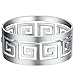 Tobert Women's Stainless Steel Bracelet Hollow Out Great Wall Cuff Bangle Wrist Band