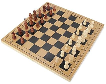 Jaykal Folding Wooden Chess Board Set Wooden Game Handmade, Classic Game of Brilliance (15x15 Inch)