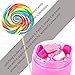 Cotton Scented Strawberry Fluffy Slime Pink Birthday Cake Cloud Slime Therapeutic Putty with Cake Charm, Pastel Floam Slime Stress Relief Toy for Kids and Adults, Non-Sticky 4 OZ (Strawberry Cake)