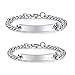 NEHZUS Mens and Womens Custom Engraving Stainless Steel Bracelets Personalized Gift for Couples