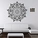 Allywit Mandala Flower Indian Bedroom Wall Decal Art Stickers Mural Home Vinyl Family Black