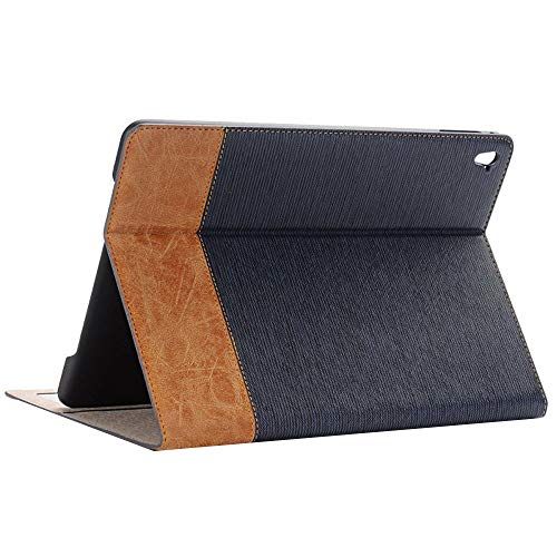 Jennyfly Galaxy Tab S3 9.7 Cover,SM-T825 Ultra Thin Luxury PU Leather Protective Cover with Card Slot Smart Hand Free Book Style Stand Case for Samsung Galaxy Tab S3 9.7- Dark Blue