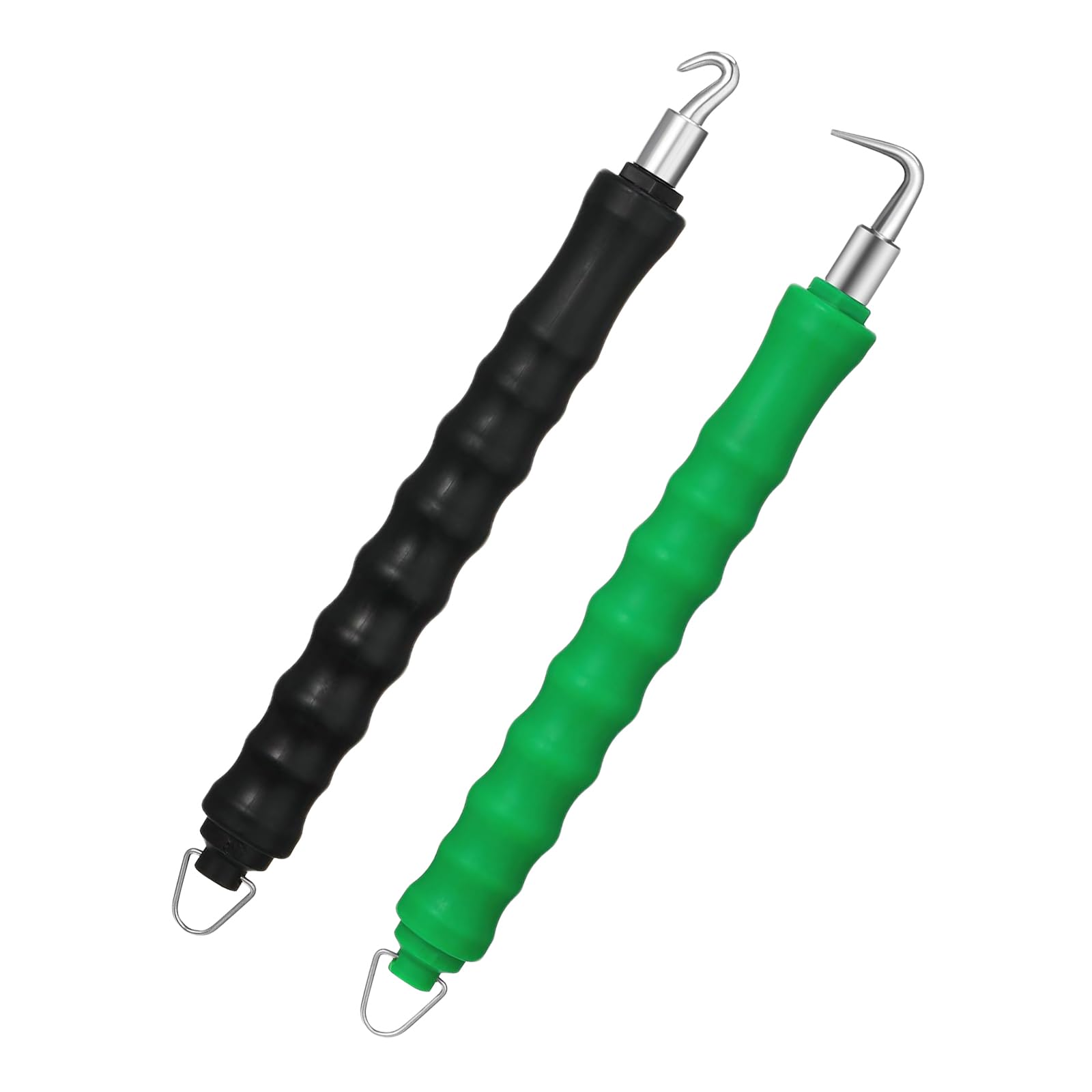 Photo 1 of 2 Pcs Amarrador De Alambre Para Varilla,Rebar Tie Tool, Automatic Pull Tie Wire Twister Ergonomic Rubber Handle,for Concrete Metal Wire Twisting Fencing, construction sites(Curved and Straight Hook)