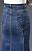 chouyatou Women's Casual Stretch High Waisted Front Button Long Denim Mermaid Skirt (Medium, Blue)