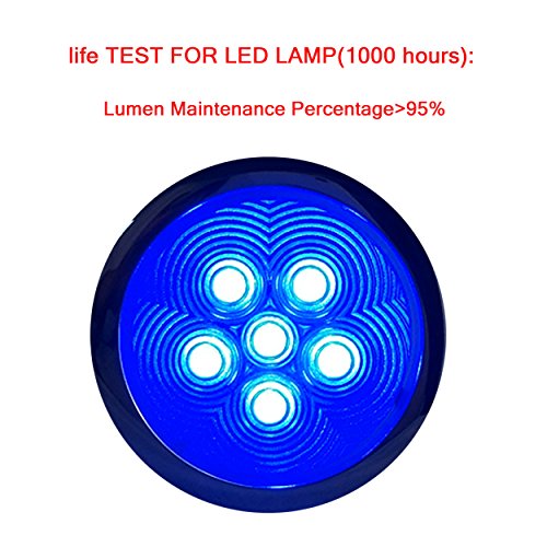 IZTOSS Marine 2PCS 12v Interior S.S.304 Mount Ring LED Ceiling Light Flush for Yacht/Caravan/Trailer - Thumbnail 2