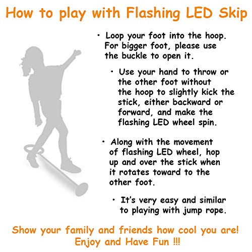 Todos Aman Flashing LED Skip Wheel, Cool Fun Game, Sports, Exercise, Balance Training for Both Adults and Kids, Great Gift Choice (2-Pack, Random) - Thumbnail 6