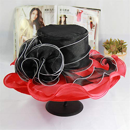Kentucky Derby Hat Women's Organza Church Kentucky Derby Fascinator Bridal Tea Party Wedding Hat Bucket Hat - Thumbnail 2