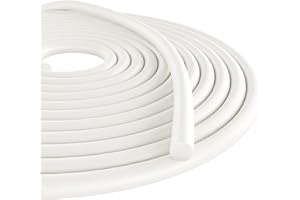 Storystore Backer Rod, 1/2" Diameter x 16.4' Length White EPDM Rubber Caulk Saver for Gaps and Weather Stripping Door Seal, Concrete Expansion Joint Filler