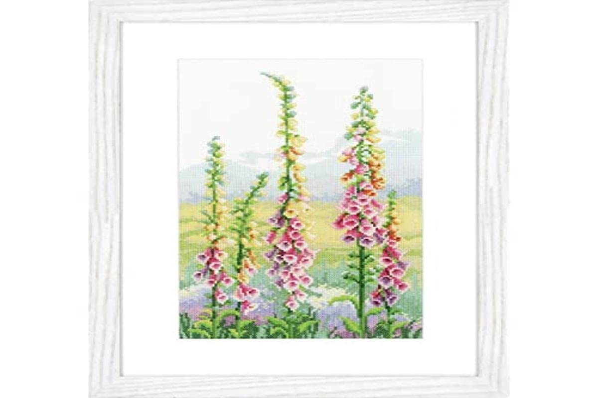 Vervaco Foxgloves at Dawn Counted Fabric Cross Stitch Kit