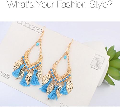 Ecomojiware 2017 National Upscale wire Tassel Earrings Retro national For Personality Women Ear Earrings (LY-TS-7)