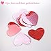 Valentines Day Decorations, 20 Hanging Heart Swirls & 2 Heart Garland Banner, Ceiling Hanging Décor for Wedding, Birthday, Party Favor, Anniversary, Office, Classroom, Home, Room
