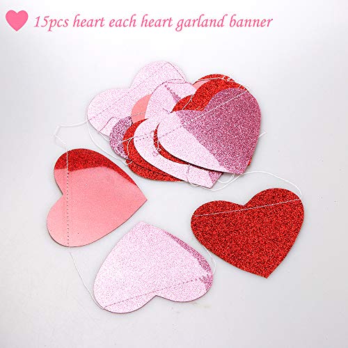 Luditek Valentines Day Decorations 20 Hanging Heart Swirls