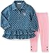 Calvin Klein Baby Denim 2 Piece Tunic/Leggings Set, Blue, 12 Months