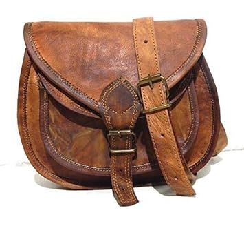 Anshika International Womens Leather Cross-Body Sling Bag (Brown)