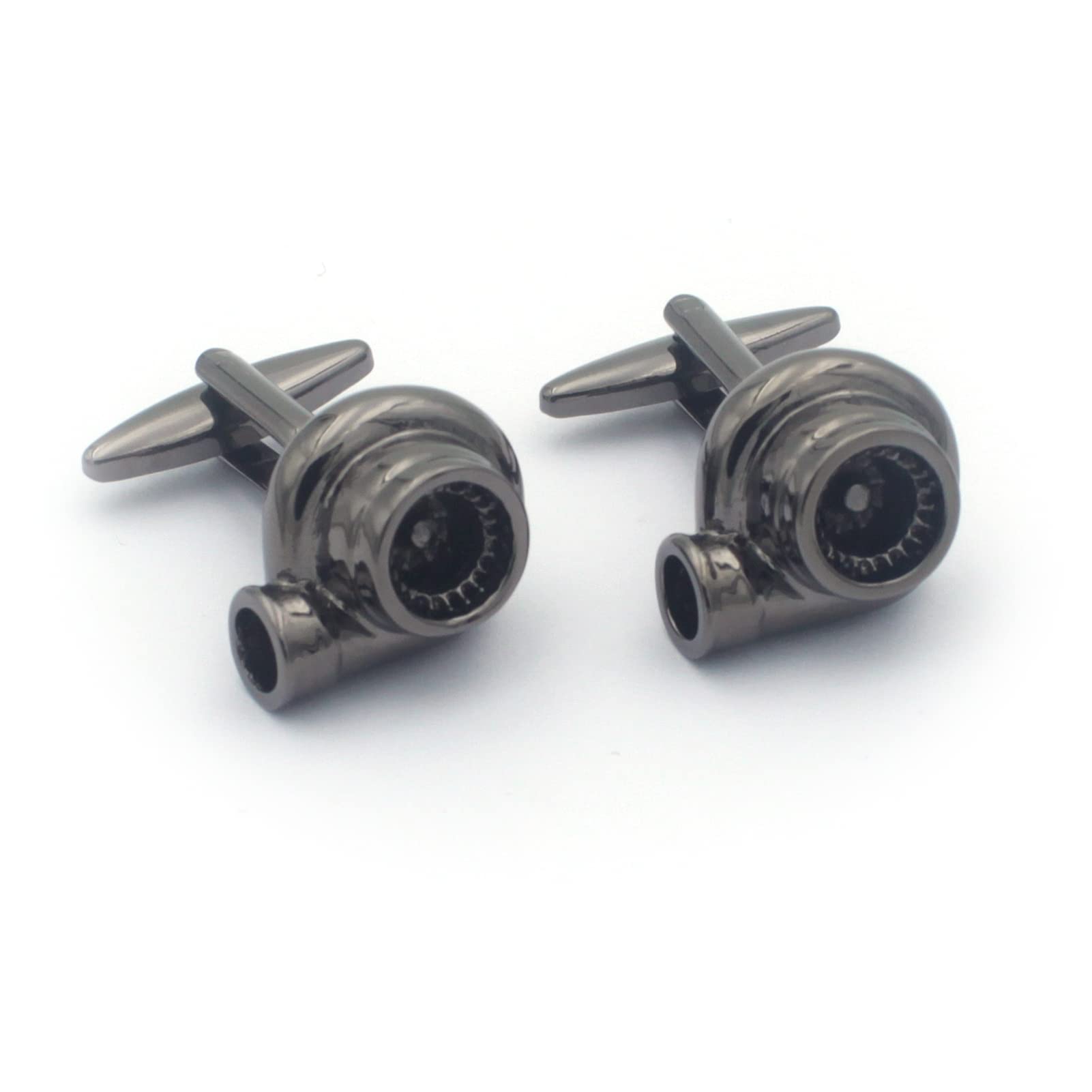 3D Gun Black Mini Turbo Cufflinks