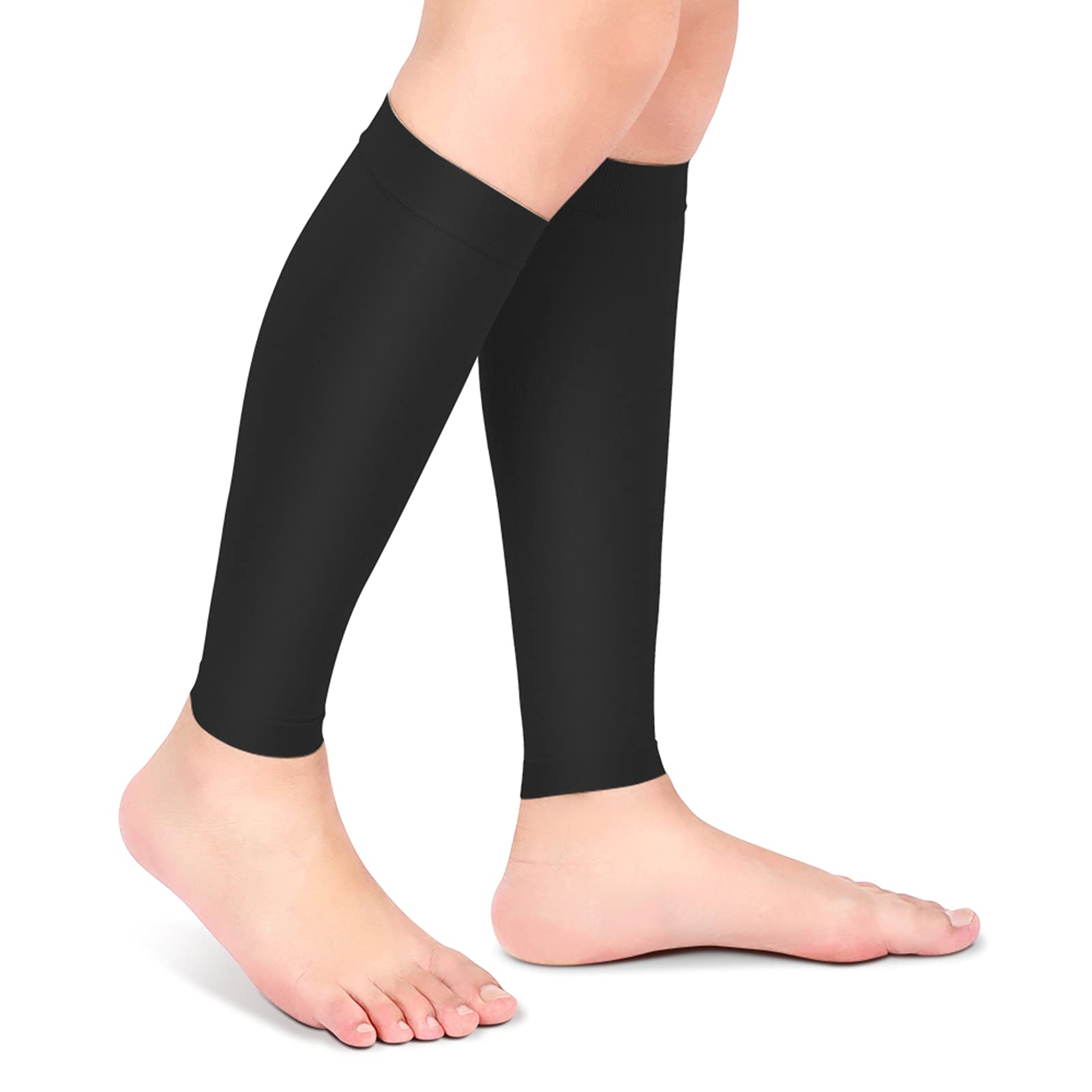 Compression Socks, 20-30mmHg Calf Compression Sleeves, Footless Compressed Sock Pressure Stockings for Varicose Veins, Shin Splints, Edema Recovery Maternity, Cycling Running Travel, Women & Men