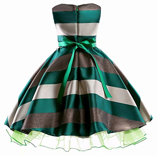 AYOMIS Litter Big Girl Dress Princess Gowns Party Wedding Dresses(Green,2-3Y)