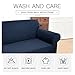 CHUN YI 2-Piece Stretch Polyester and Spandex Rhombus Jacquard Sofa Slipcovers Durable Soft Sofa Covers High Elastic Couch Cover Easy Fitted 3 Seats Couch Slipcover (Sofa, Dark Blue)