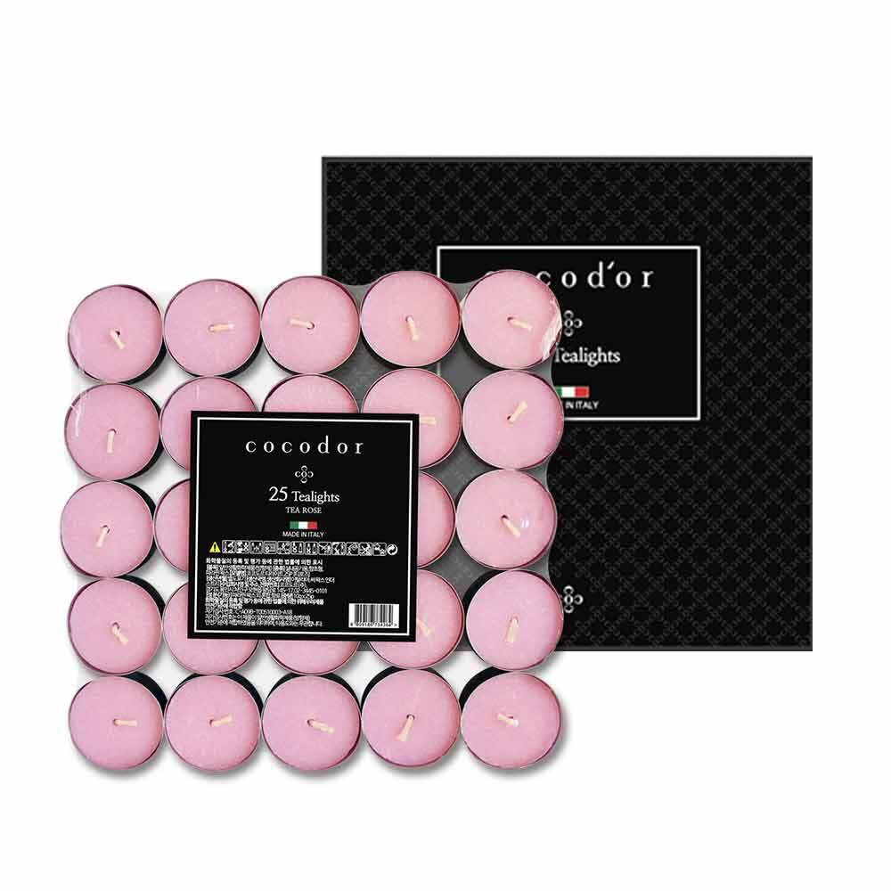 Photo 1 of COCODOR Scented Tealight Candles/Tea Rose / 100 Pack / 4-5 Hour Extended Burn Time/Made in Italy, Cotton Wick, Scented Home Deco, Fragrance, Mother's Day