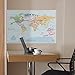 Wall26 Dry Erase Wall World Map Decal Poster Peel Stick Draw and Erase(Marker Included) - 24