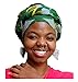 Green-Black African Print Ankara Modu Hat Pre-tied Head Wrap
