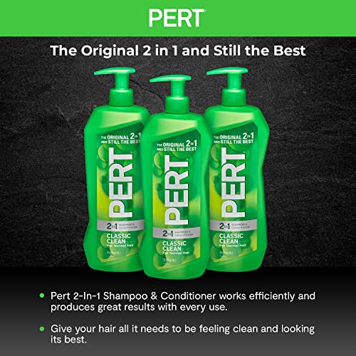 Pert Classic Clean 2 in 1 Shampoo and Conditioner, 33.8 Ounce (Pack of