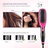 Trèsutopia Ionic Hair Straightening Brush with Fast Heated MCH Technology, Anti-Scald and Temperature Lock Function, 265 °F - 450 °F, 100-240 V Worldwide Voltage (Hot Pink)