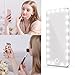 HOSPORT Lighted Makeup Mirror 23 LED Handheld Mirrors with Lights Rechargeable Touch Screen Vanity Mirror (Rose Gold)